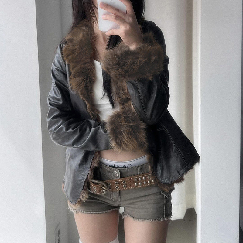 American Damen Ledermantel
