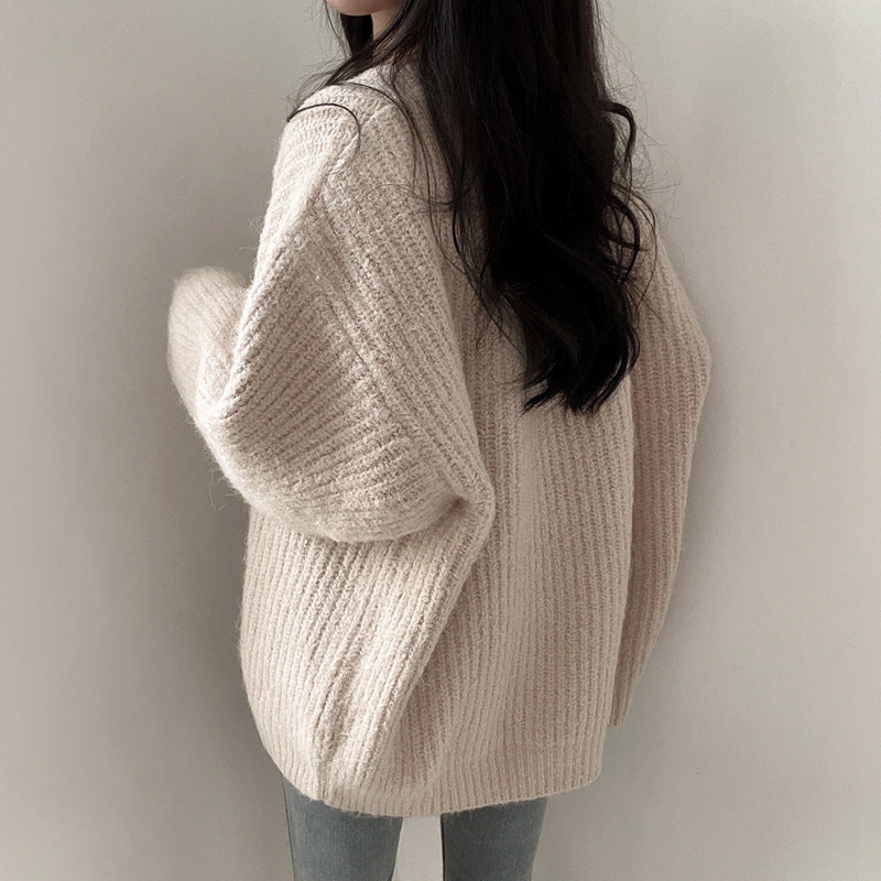 Long-sleeved Knitted Top For Women