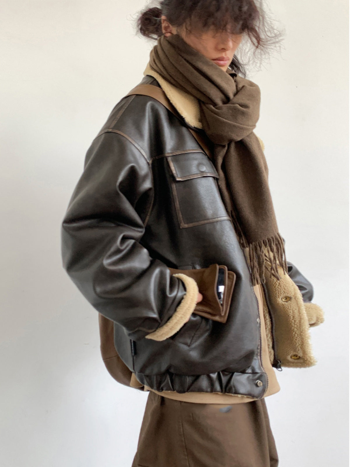 Retro Coat Loose Leather Jacket