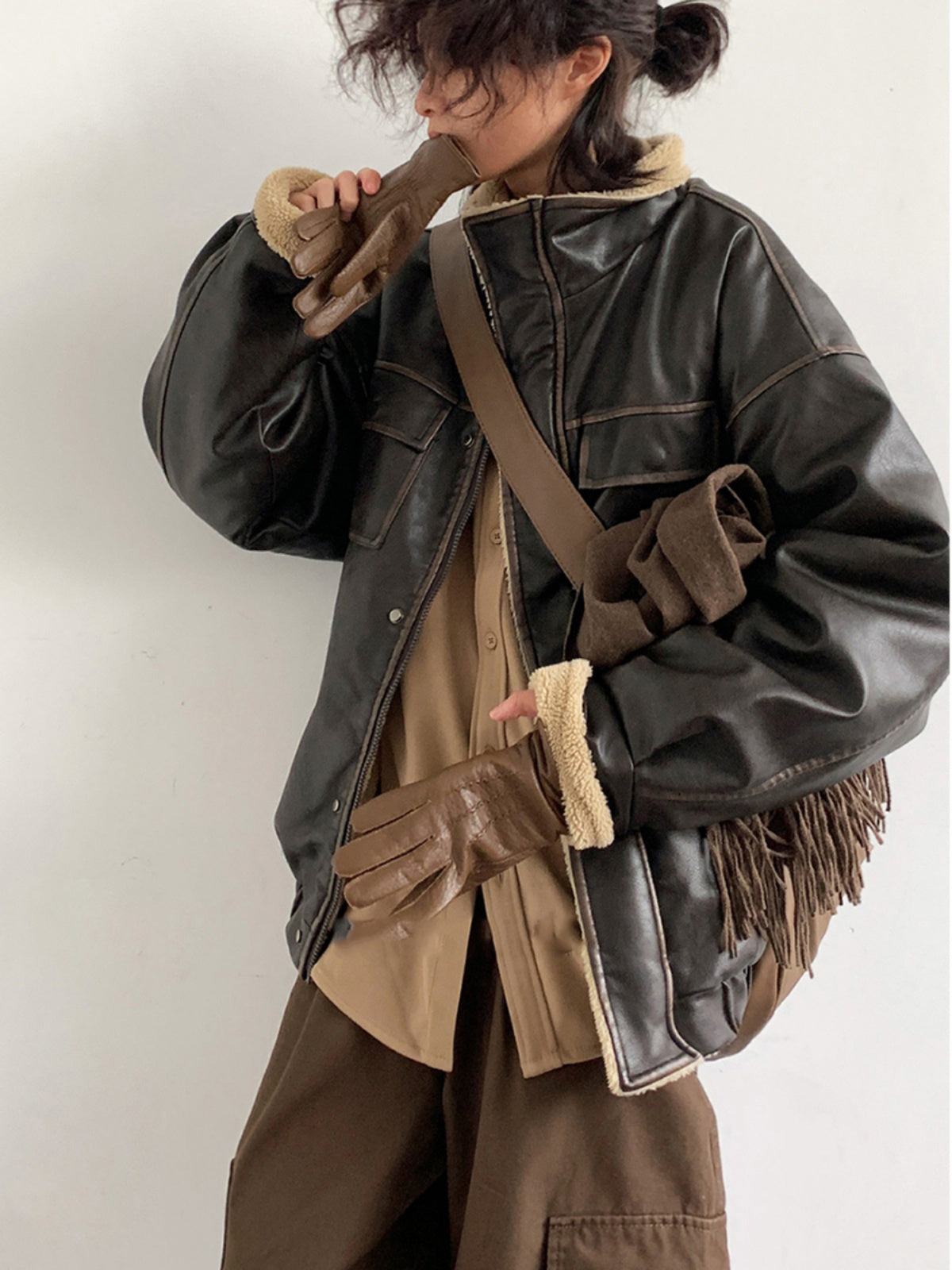 Retro Coat Loose Leather Jacket