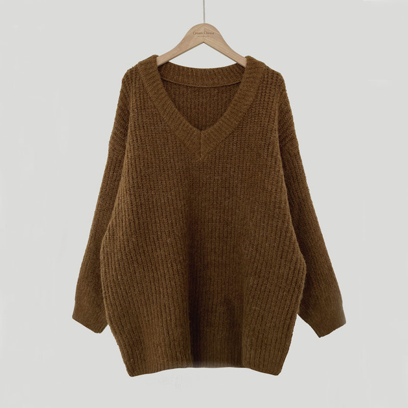 Long-sleeved Knitted Top For Women