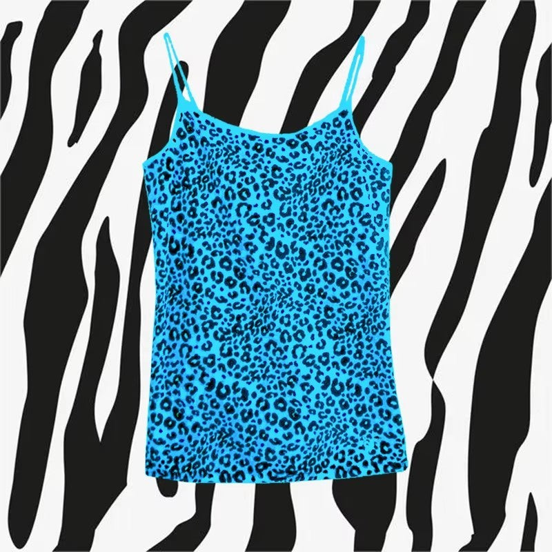 Leopard Slim Strap Top