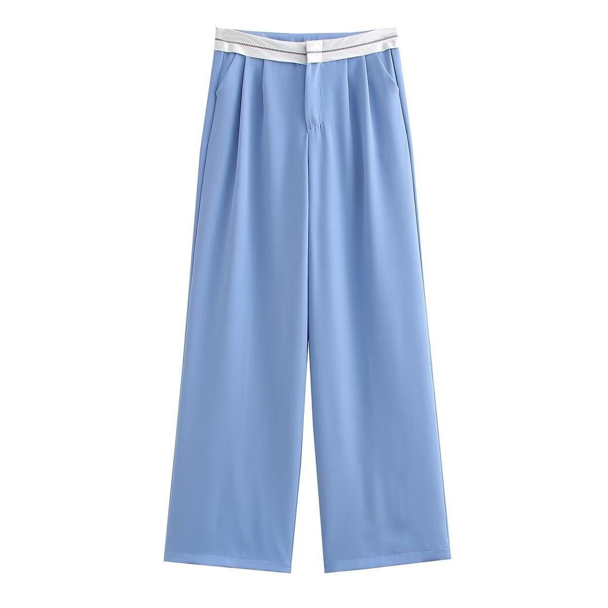 Contrast Color Casual Trousers