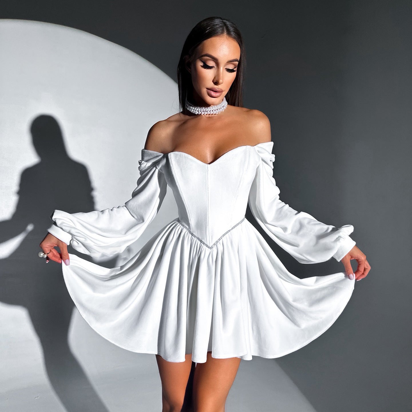 Women's Sexy Party Dress Velvet Princess Dress