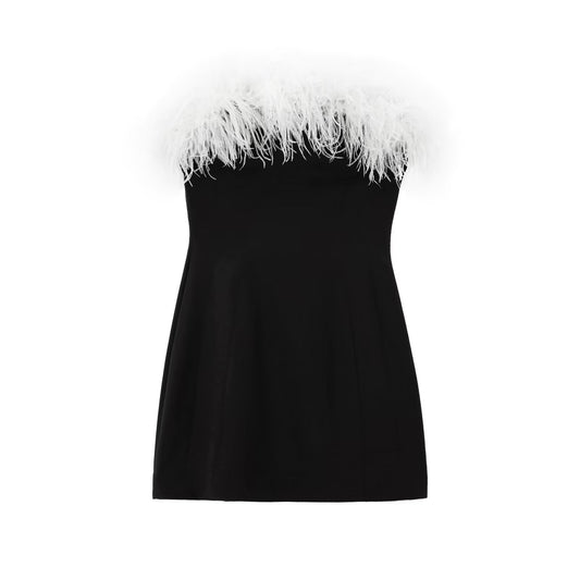 Elastic Hot Girl Feather Decoration Dress