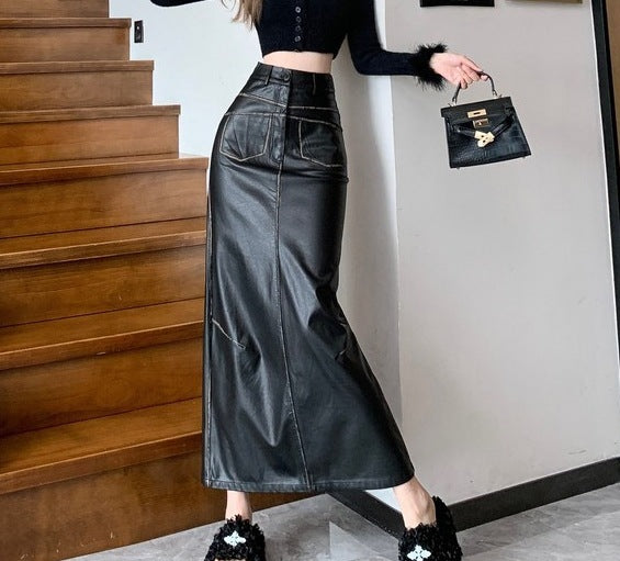 Black Leather Skirt