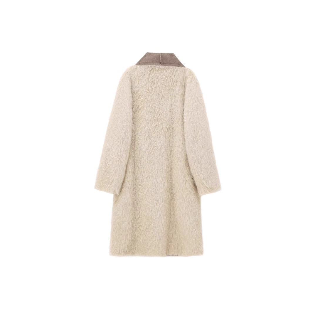 Fashion Long Turn-down Collar Coat