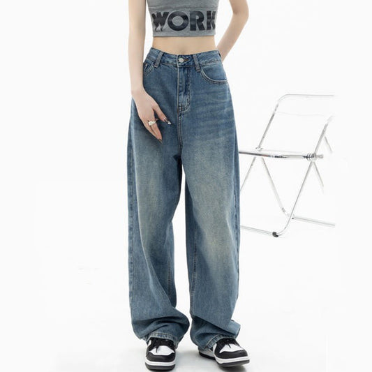 Damen Retro blue Baggy Jeans