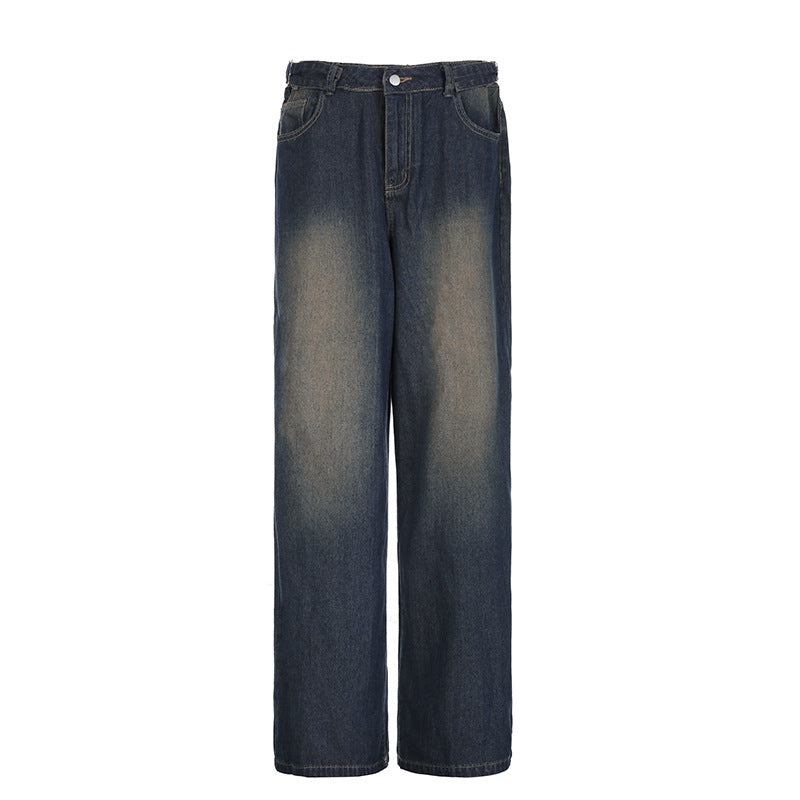 High Waist Loose Straight Street Jeans