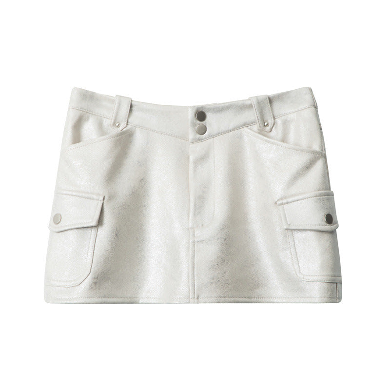 Versatile New High Waist Sheath Leather Skirt
