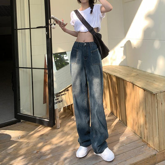 Damen American-style Retro High Waist Jeans