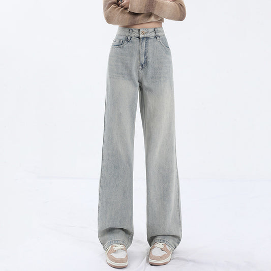 Damen Light Blue Jeans mit hoher Taille