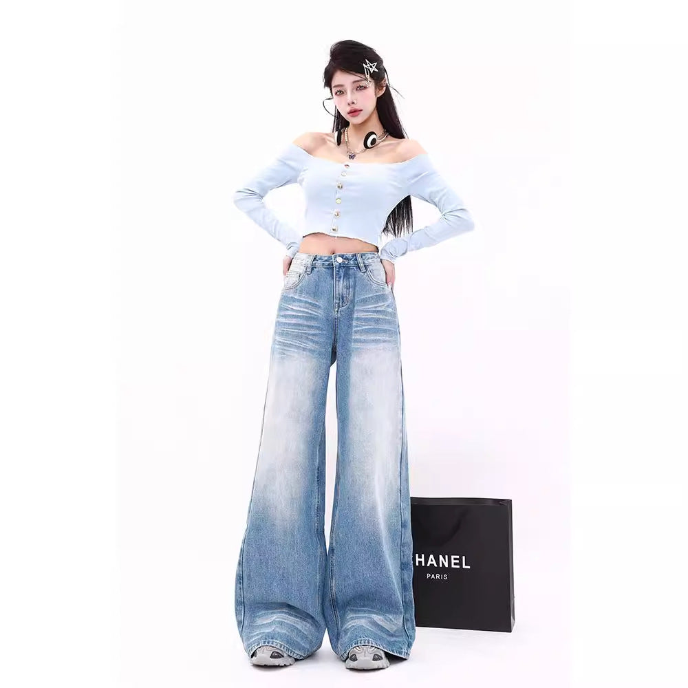 High Waist Straight Jeans