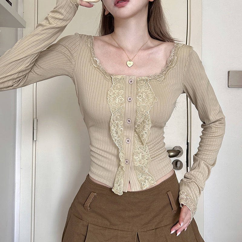 New Slim Fit Long-sleeved Top For Women