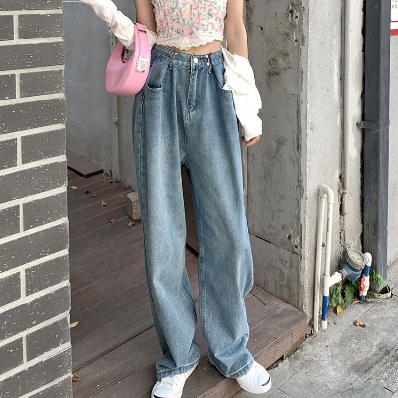 Damen Retro Cargo Jeans