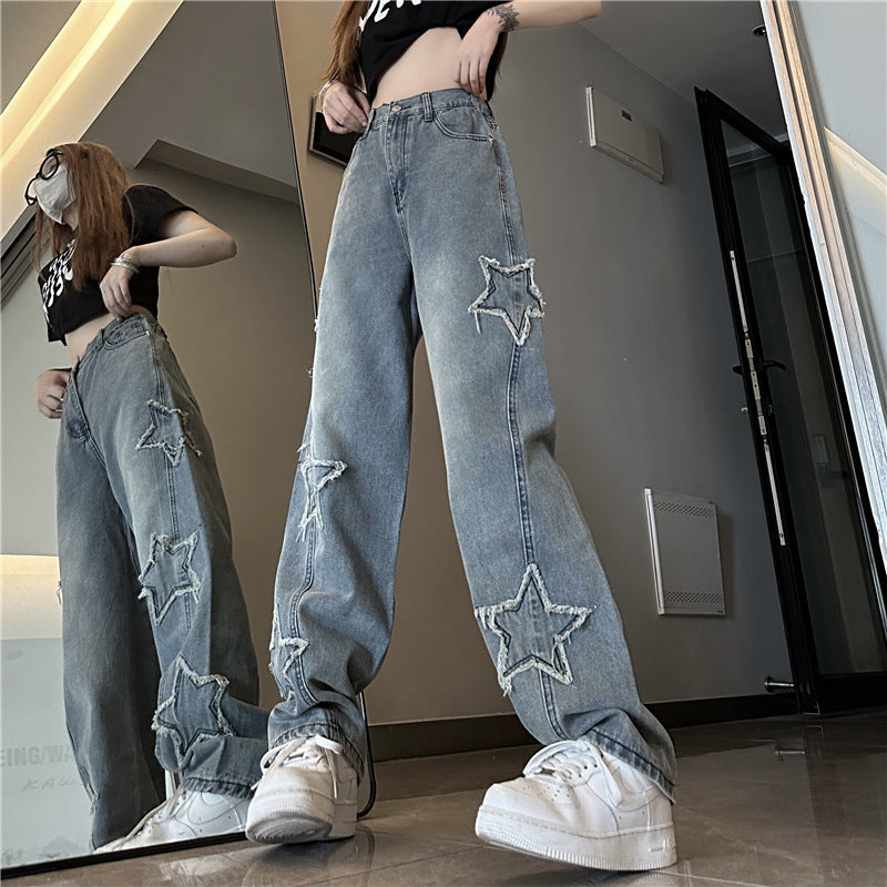 Damen Loose Straight-leg Jeans