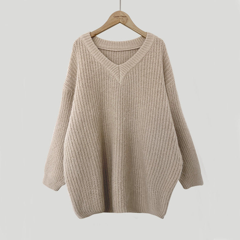 Long-sleeved Knitted Top For Women