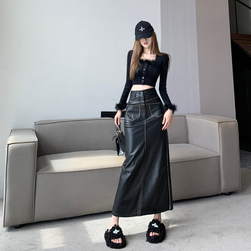 Black Leather Skirt