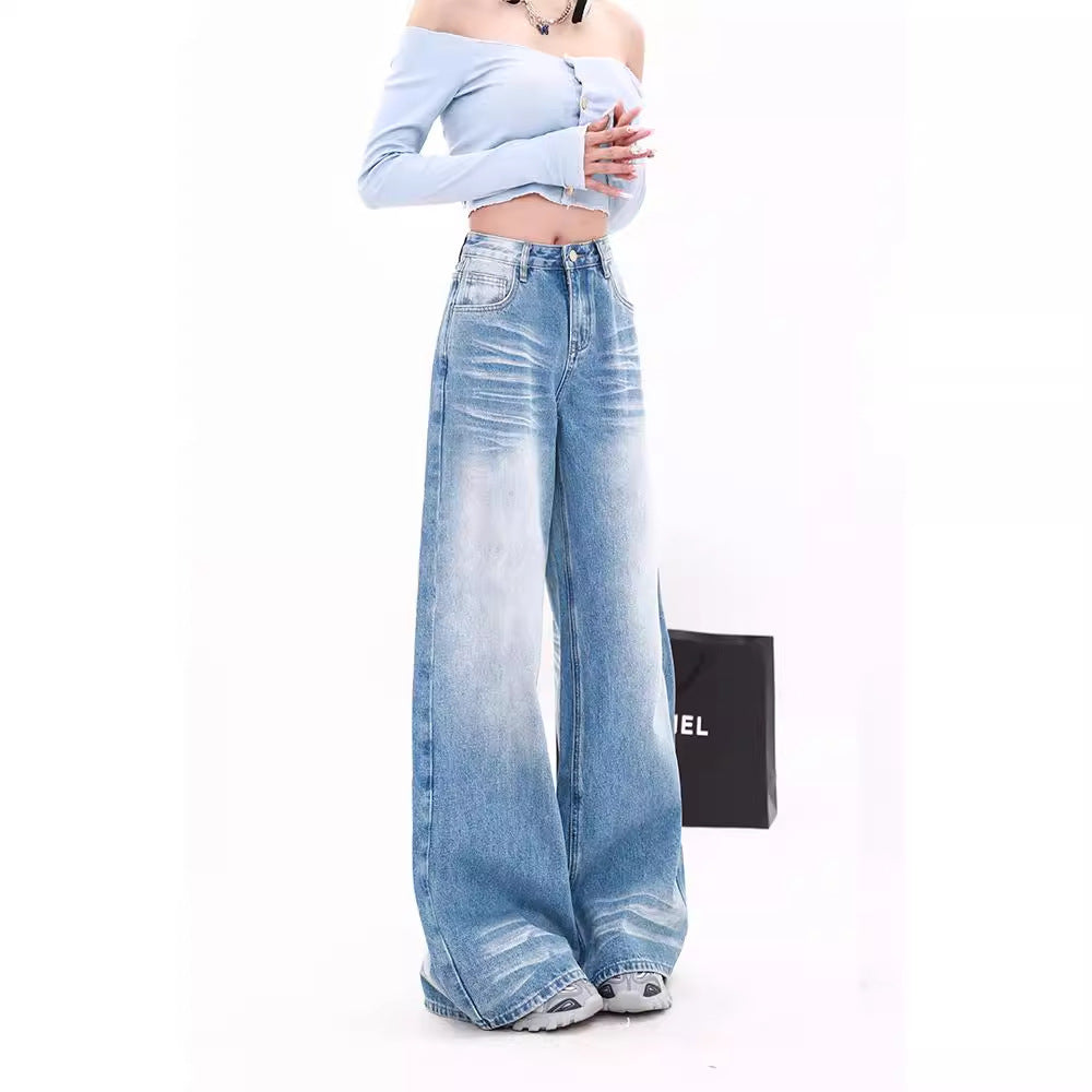 High Waist Straight Jeans