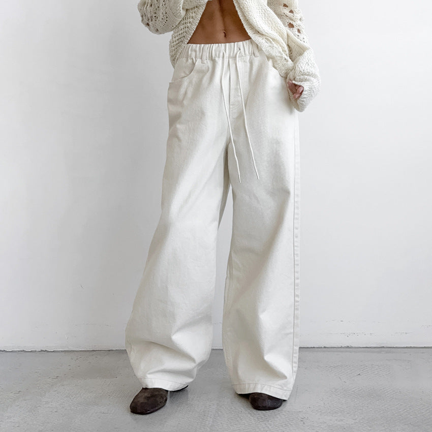 White Pure Cotton Pants