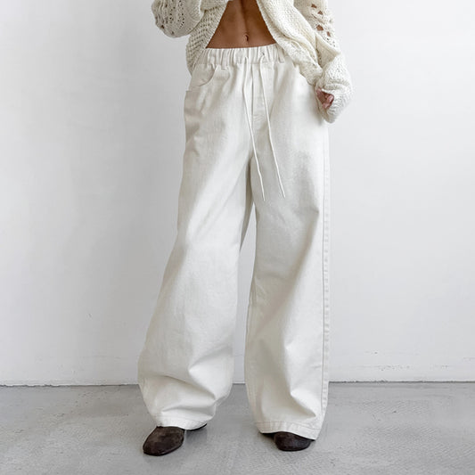 White Pure Cotton Pants