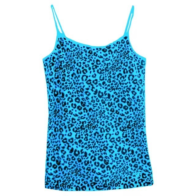 Leopard Slim Strap Top