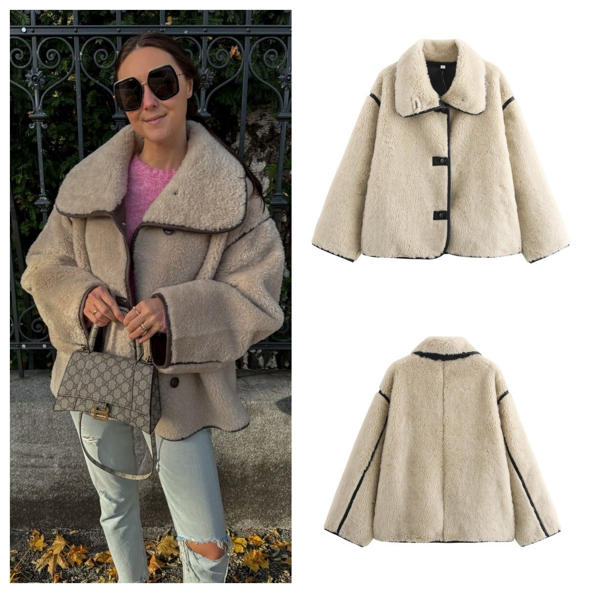 Long Sleeve Plush Coat