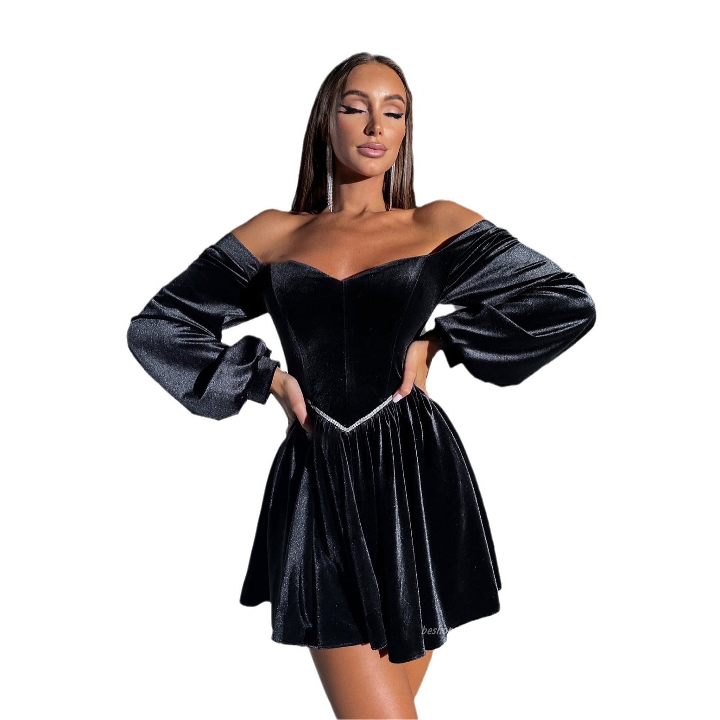Women's Sexy Party Dress Velvet Princess Dress