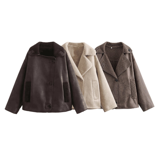 Women's Fur Single-breasted Coat