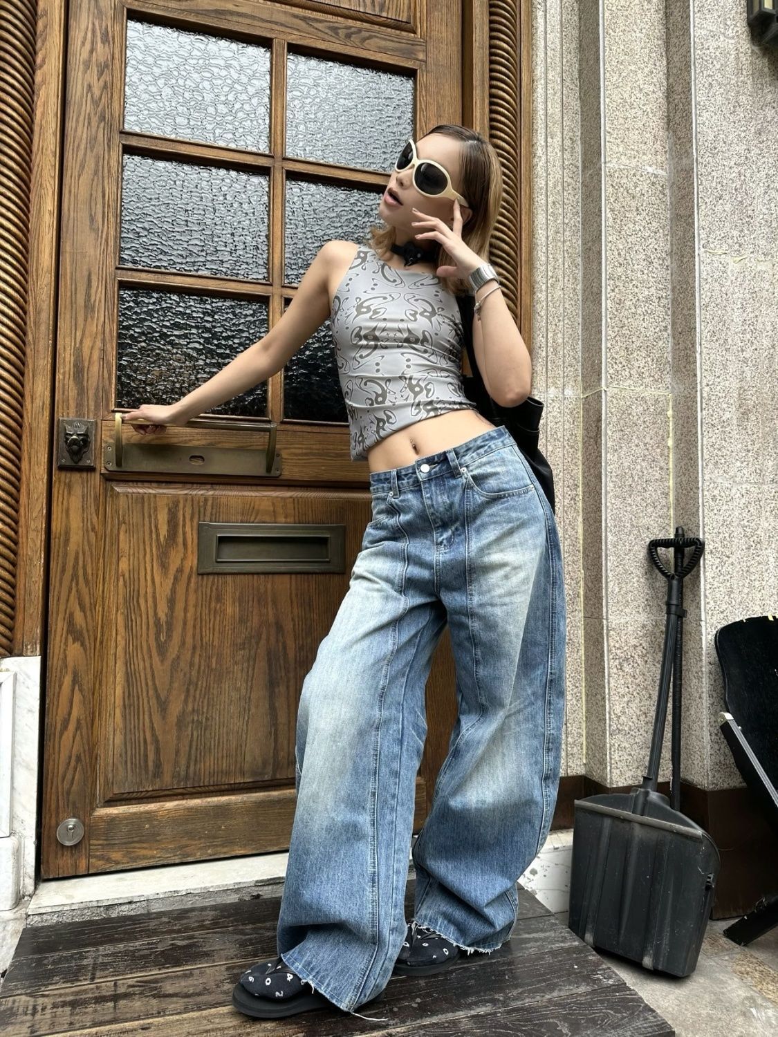 High Waist Slimming Casual Straight Jeans