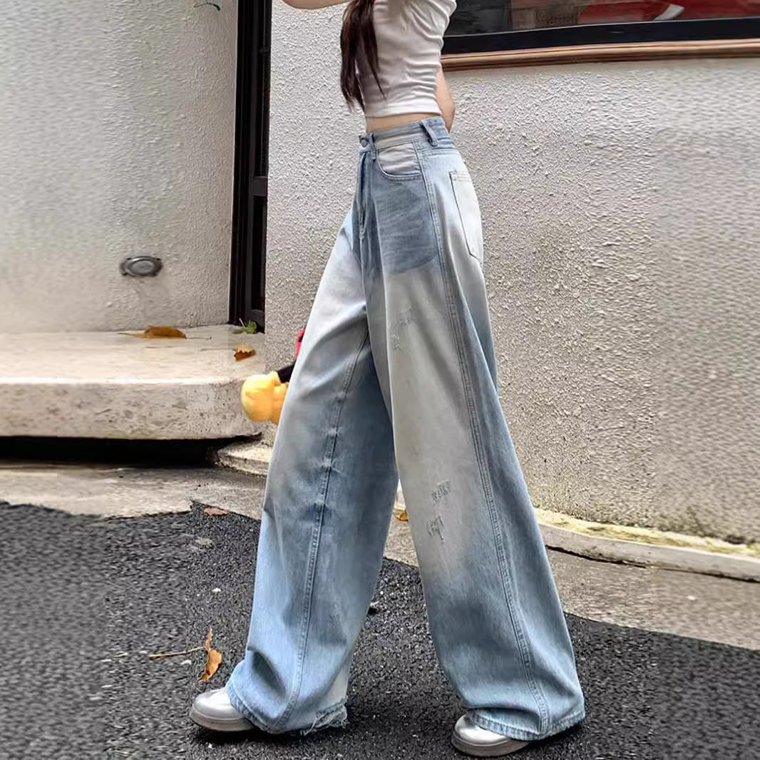 American Retro Wide Leg Jeans Loose