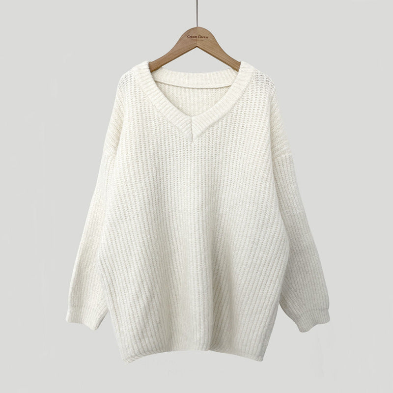 Long-sleeved Knitted Top For Women