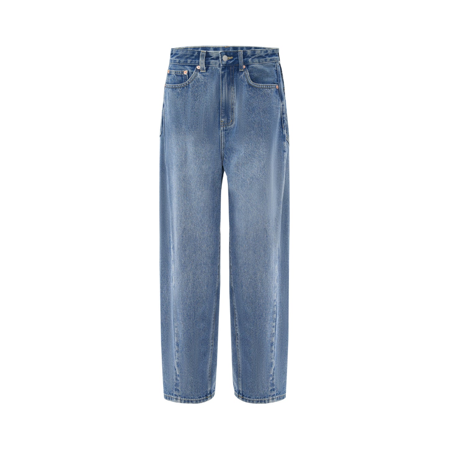 Blue Washed Loose Jeans High-end Women's