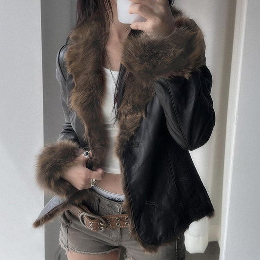 American Damen Ledermantel