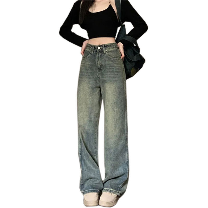 Damen Lässige Retro Jeans