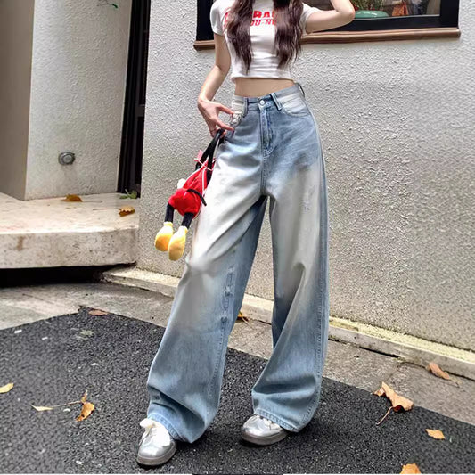 American Retro Wide Leg Jeans Loose