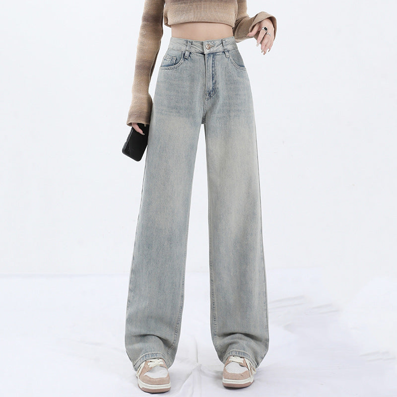 Damen Light Blue Jeans mit hoher Taille