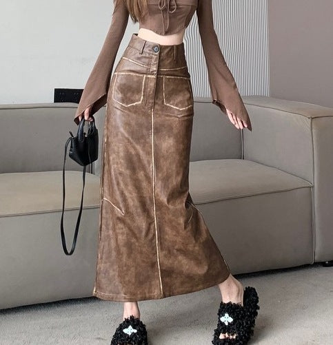 Black Leather Skirt