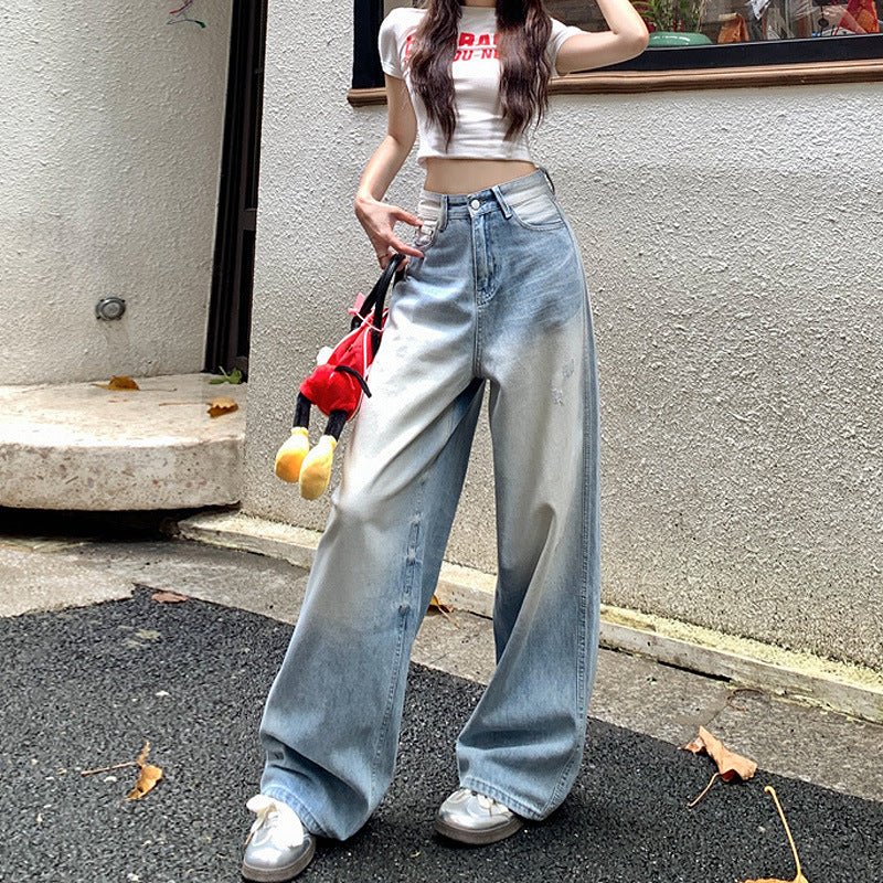 American Retro Wide Leg Jeans Loose
