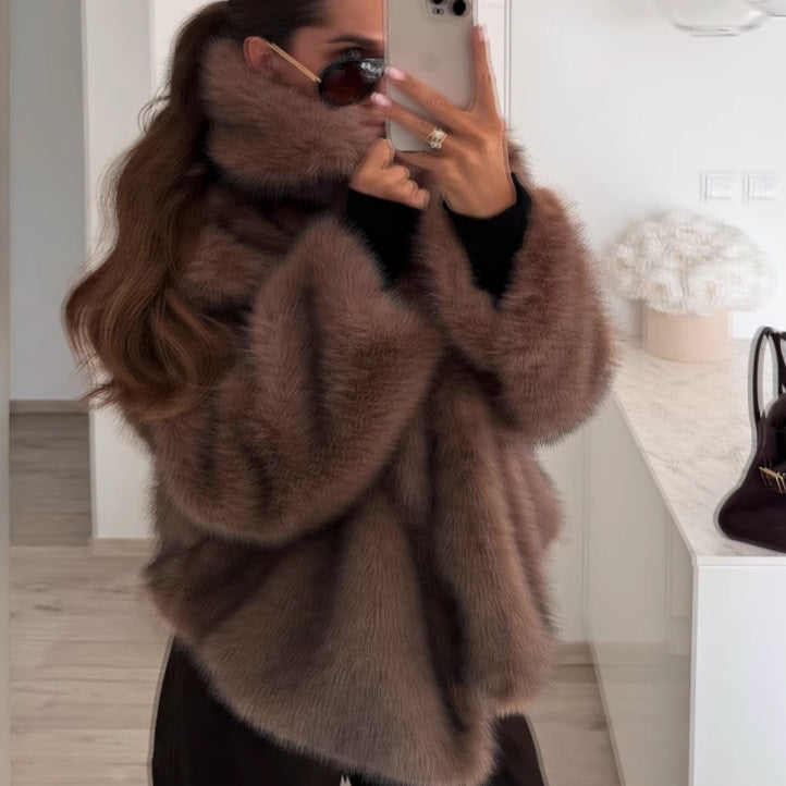 Coat Fur Women's Clothing