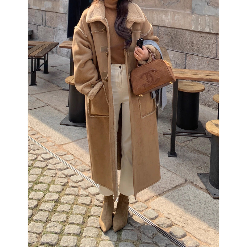 Damen Coat Thickened Long