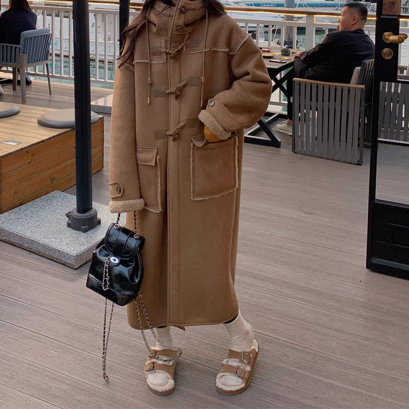 Damen Coat Thickened Long