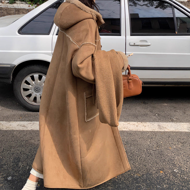 Damen Coat Thickened Long