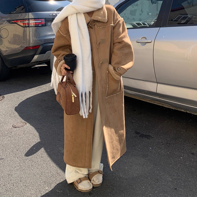 Damen Coat Thickened Long