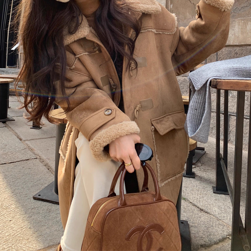 Damen Coat Thickened Long