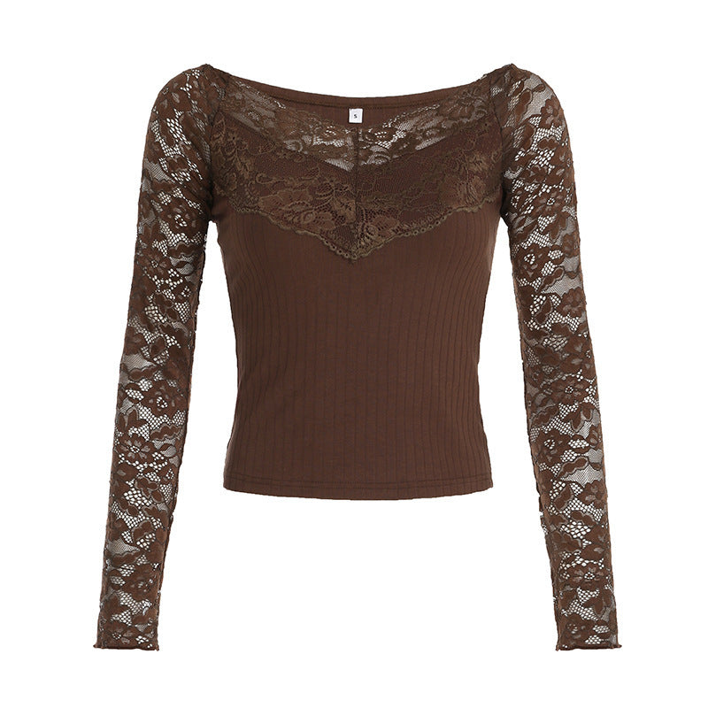 V-neck Lace Top For Women