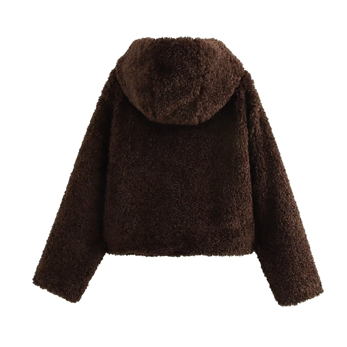 Damen String Button Faux Jacket