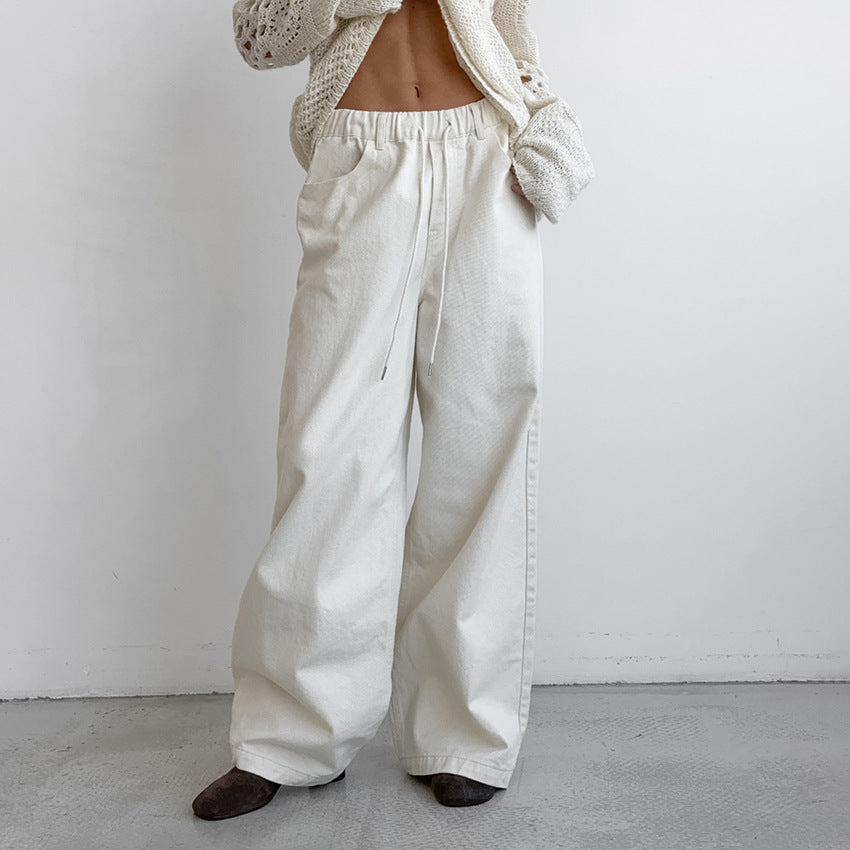 White Pure Cotton Pants