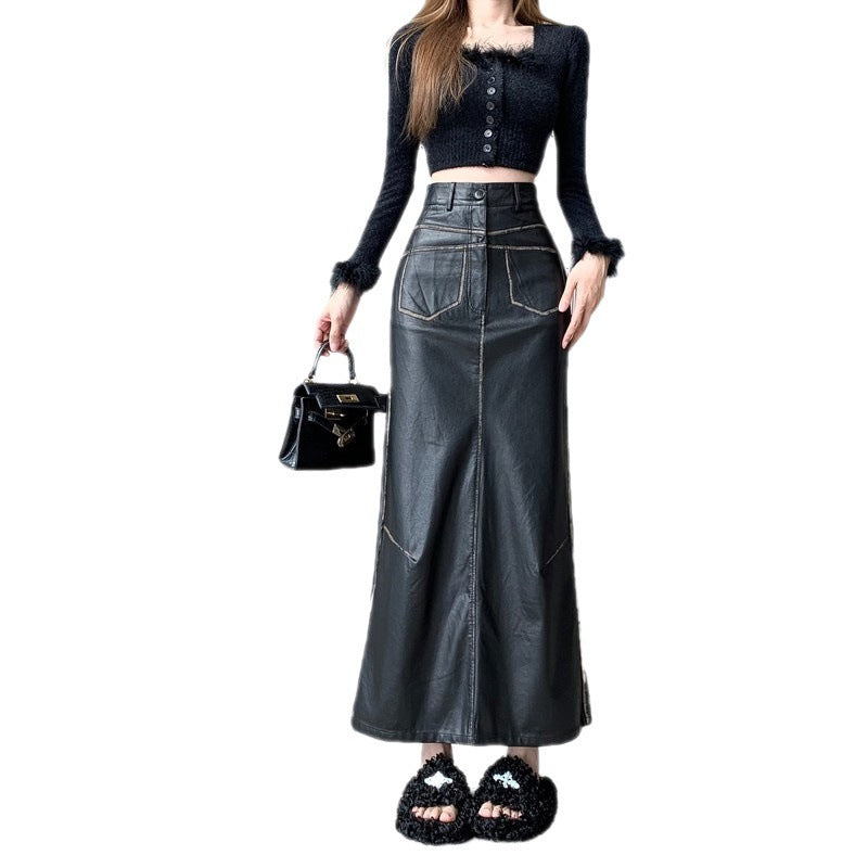 Black Leather Skirt