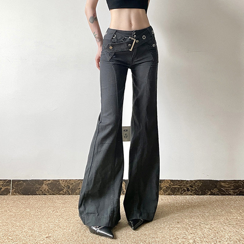 Vintage Belt Design Pants